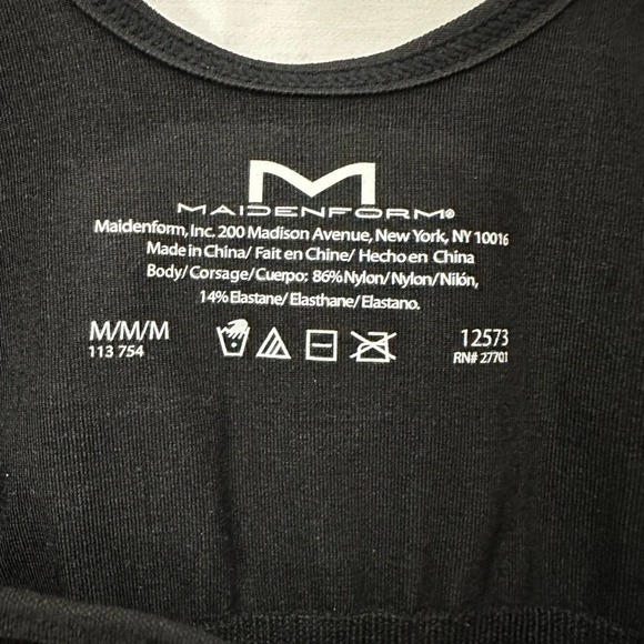 Maidenform Shapewear Tummy / Waist / Bottom Wear Your Own Bra Medium NWT Black - Picture 3 of 5